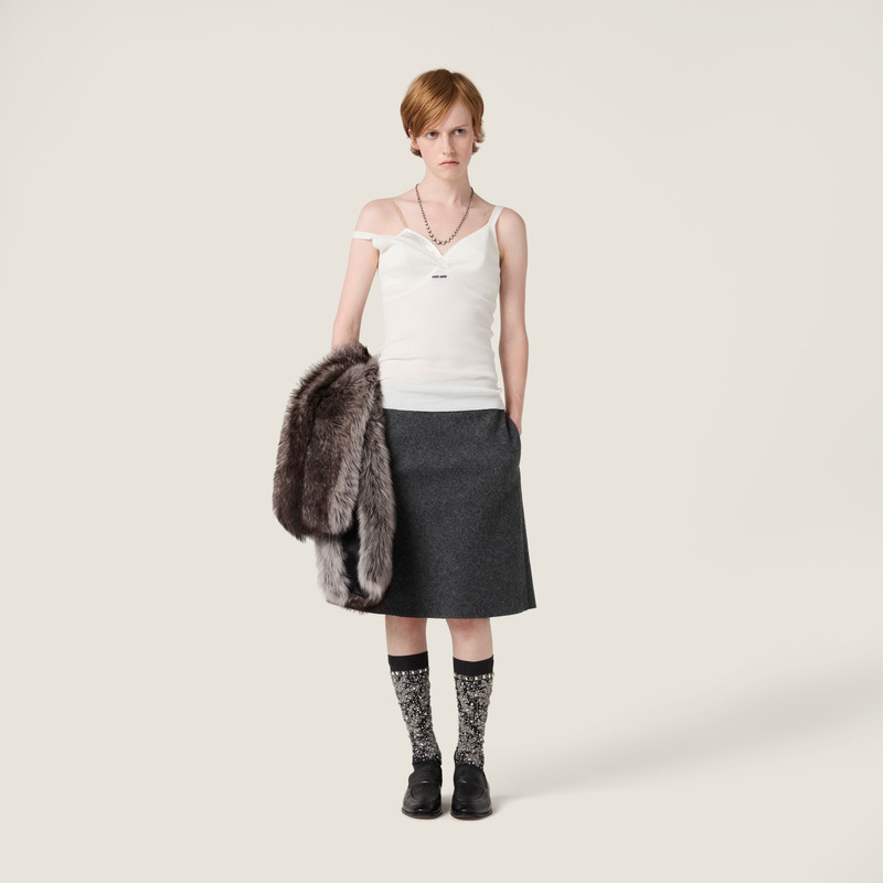 Miu Miu Shetland wool skirt outlook