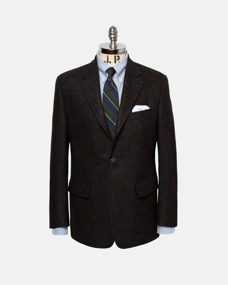 MADE-IN-CANADA BROWN MARL SHAGGY DOG SCOTTISH SHETLAND WOOL SPORT COAT 1