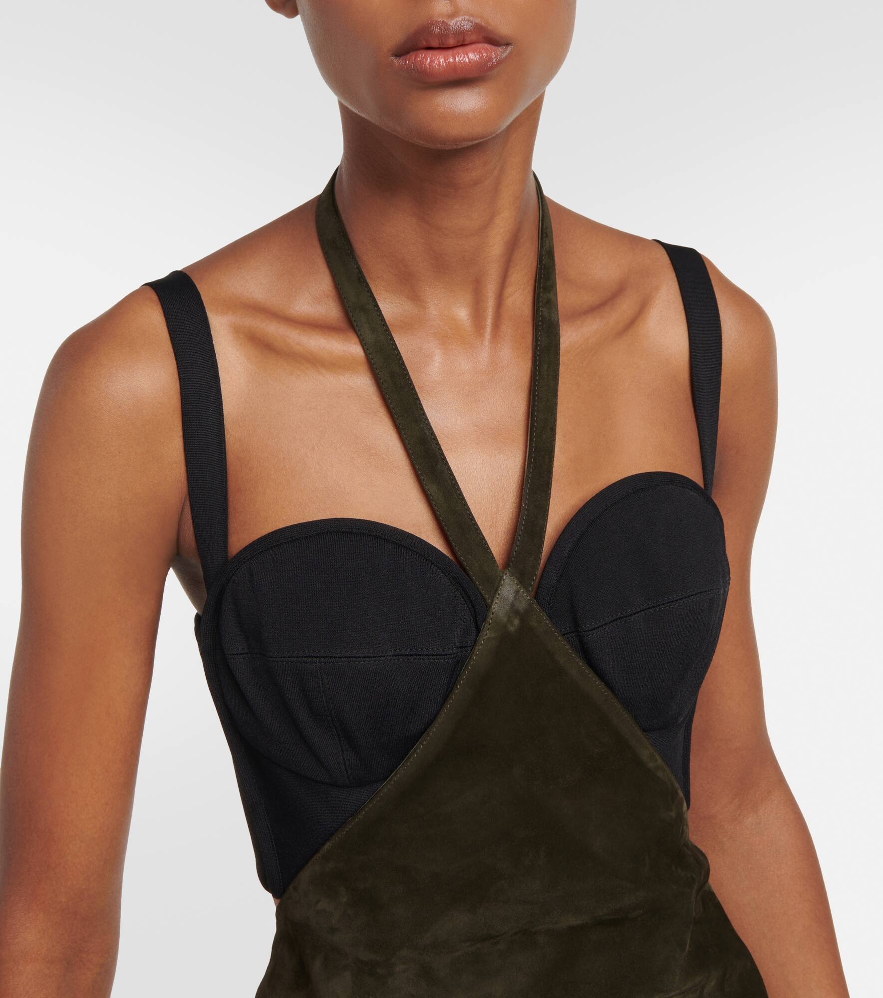 Suede maxi skirt - 4