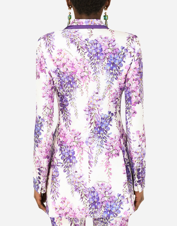 Wisteria-print Mikado Turlington jacket - 2