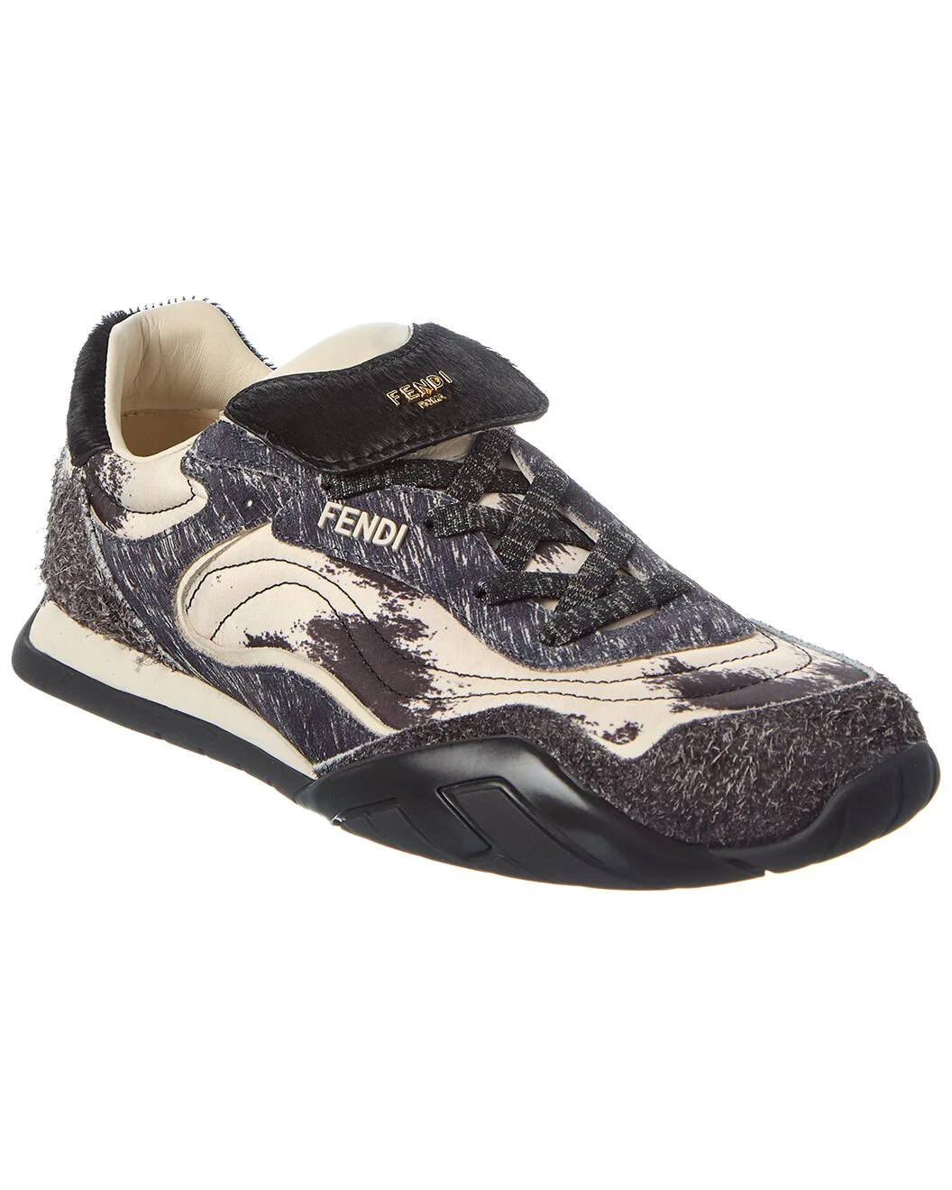 FENDI Wave Pulse Tech Fabric & Suede Sneaker - 1