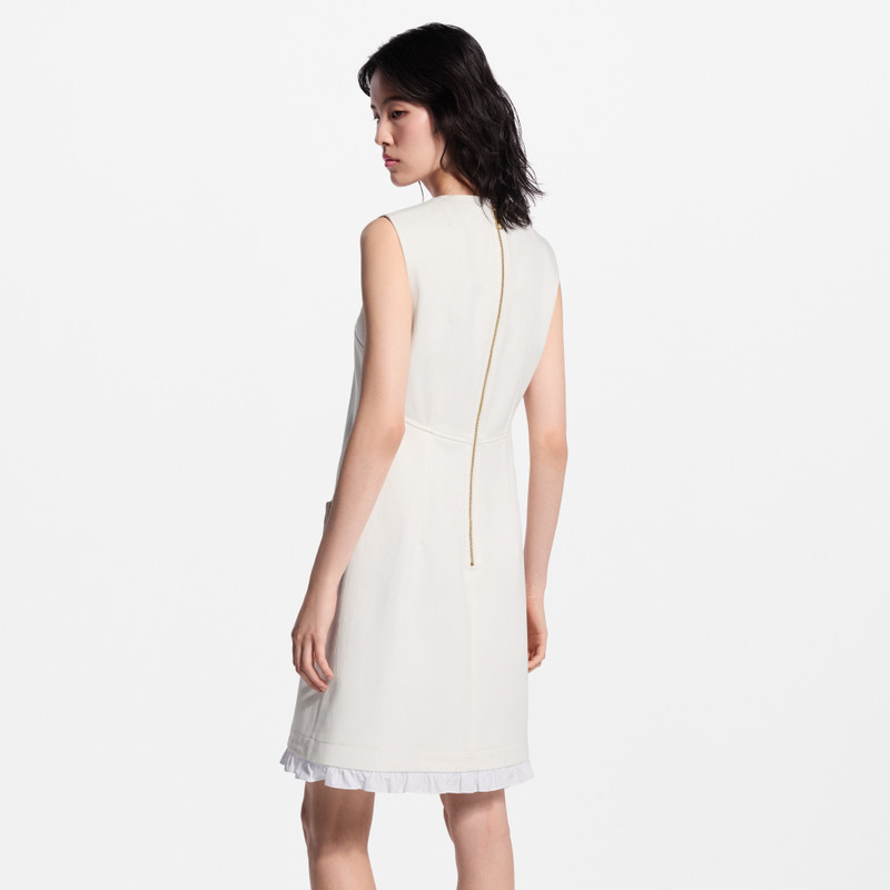 Ruffle Trim Denim Dress 5