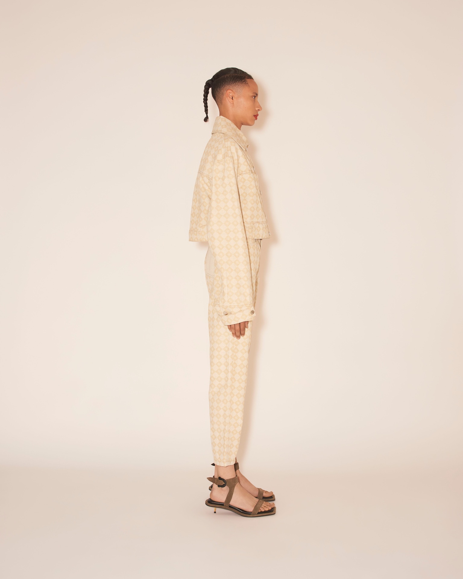 KEMIA - Straight leg trousers - Natural - 3