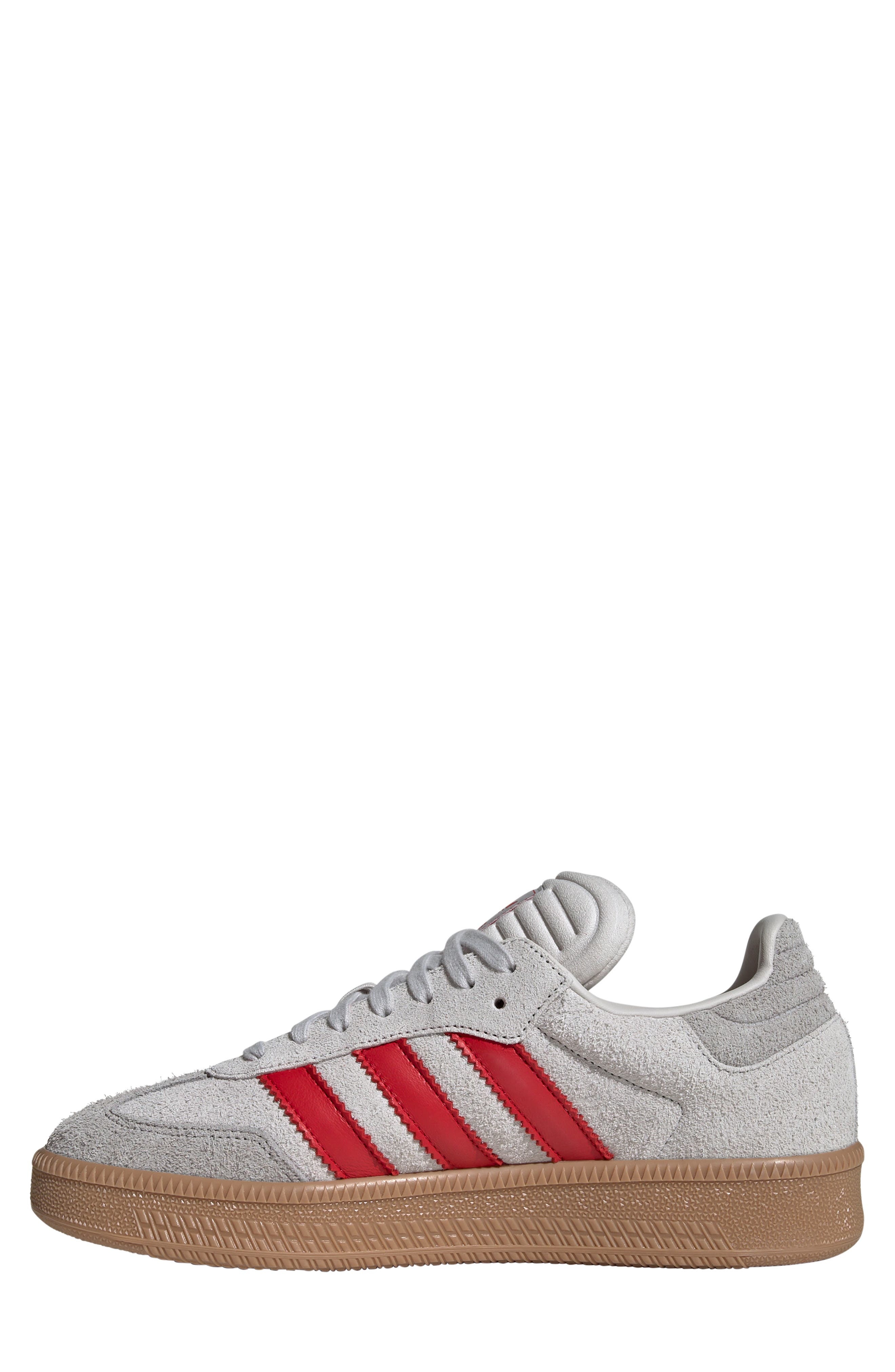 adidas Gender Inclusive Samba XLG Sneaker in Grey/Better Scarlet/Gum at Nordstrom - 6