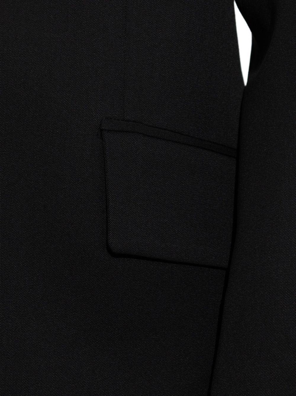padded-shoulder wool blazer - 6