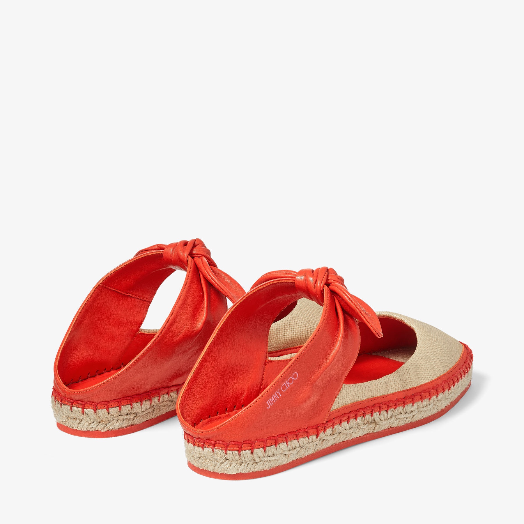 Reka Flat
Paprika/Natural Leather and Raffia Flats - 5