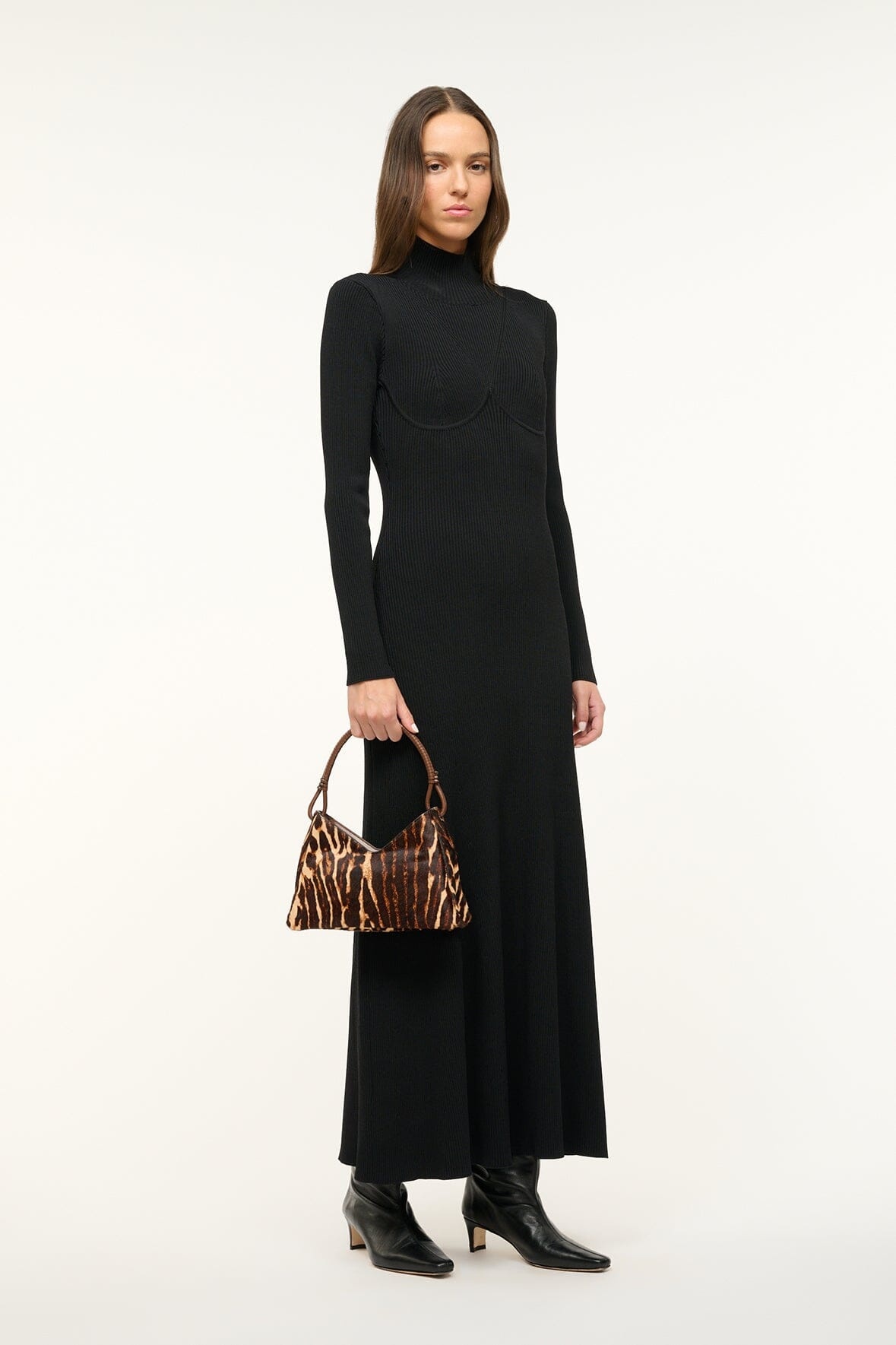 STAUD VALERIE SHOULDER BAG LADY LEOPARD CACAO - 6