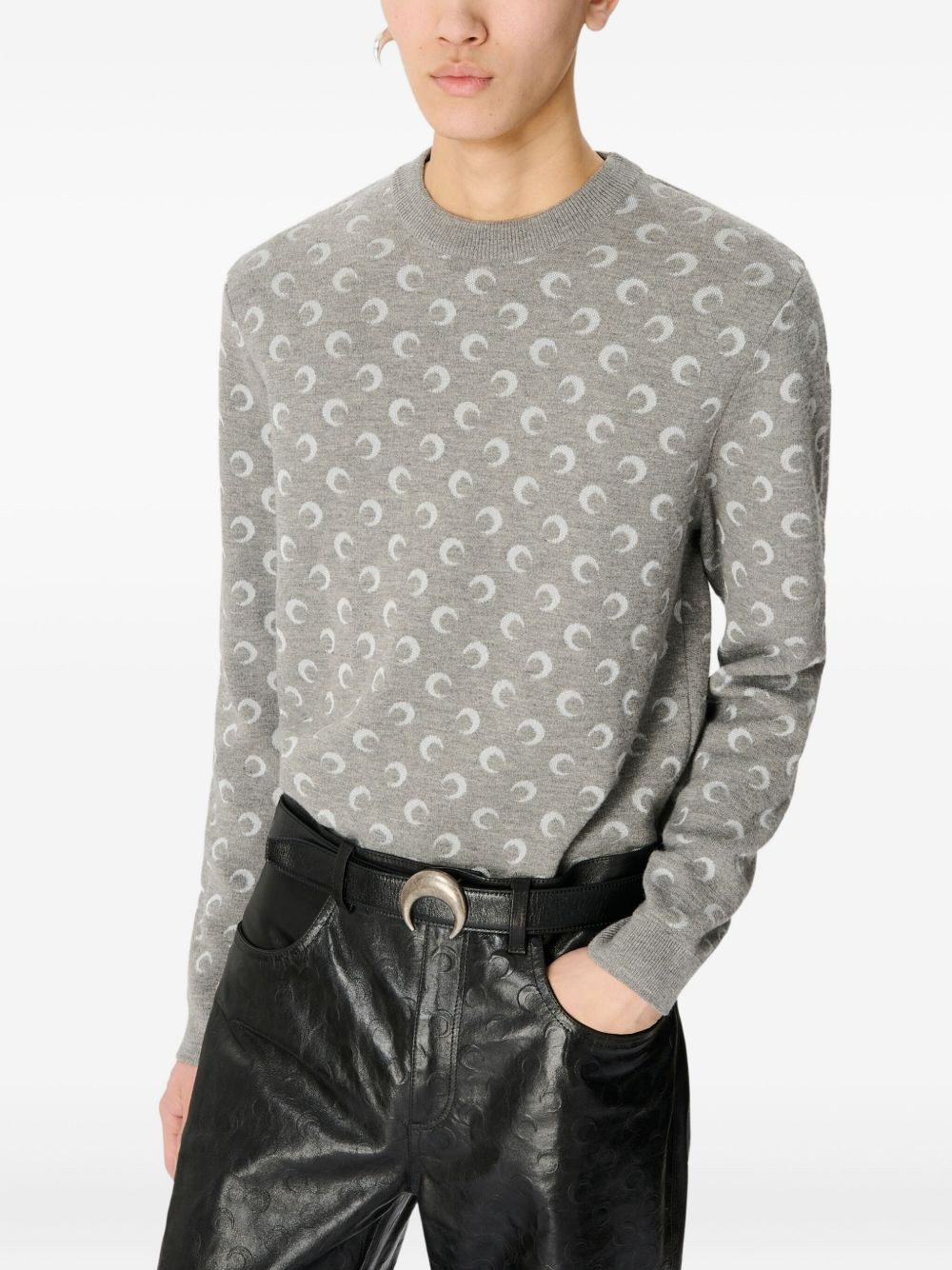 moon-jacquard sweater - 4