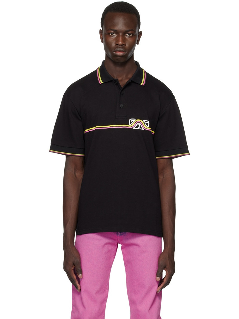 Black Waved Polo - 1