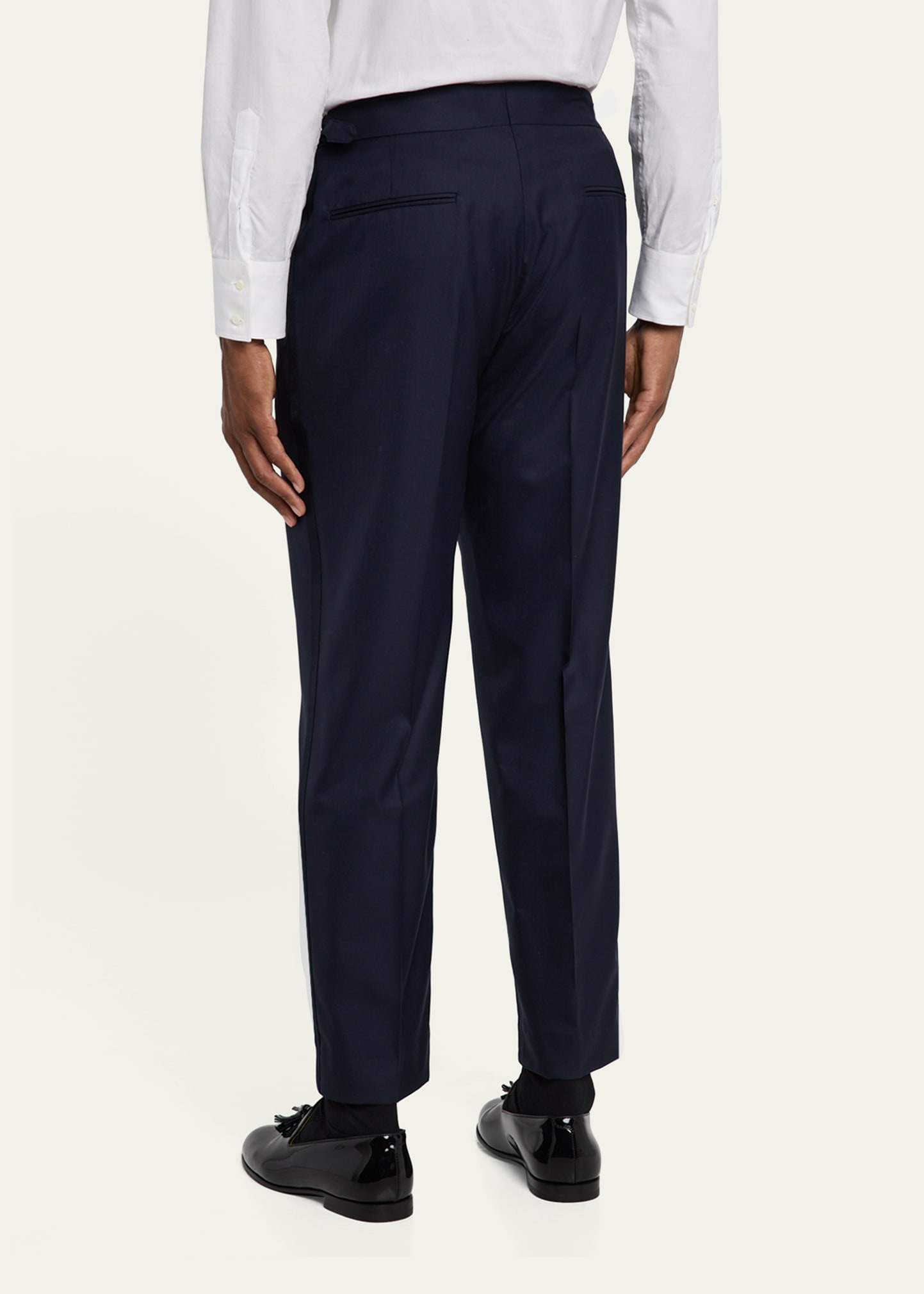 Men's Side-Tab Pleated Trousers - 3