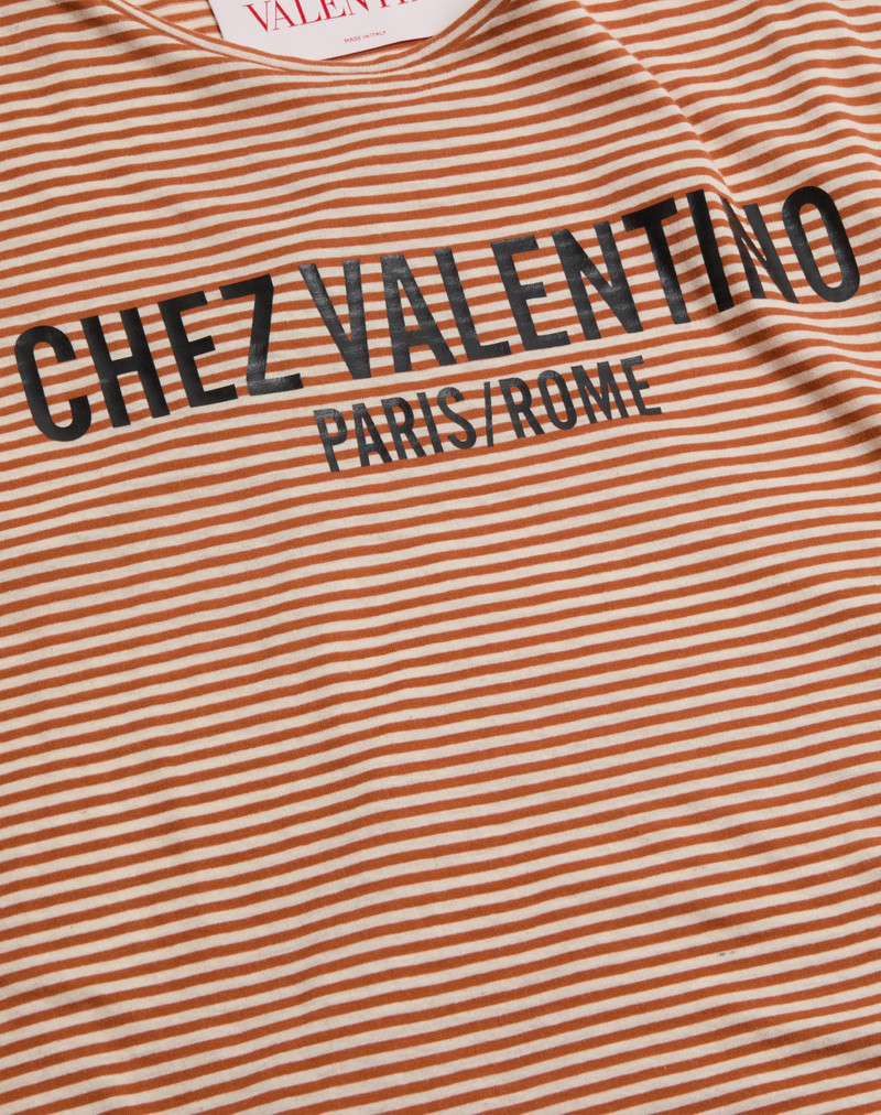 STRIPED COTTON T-SHIRT 와 CHEZ VALENTINO PRINT 9