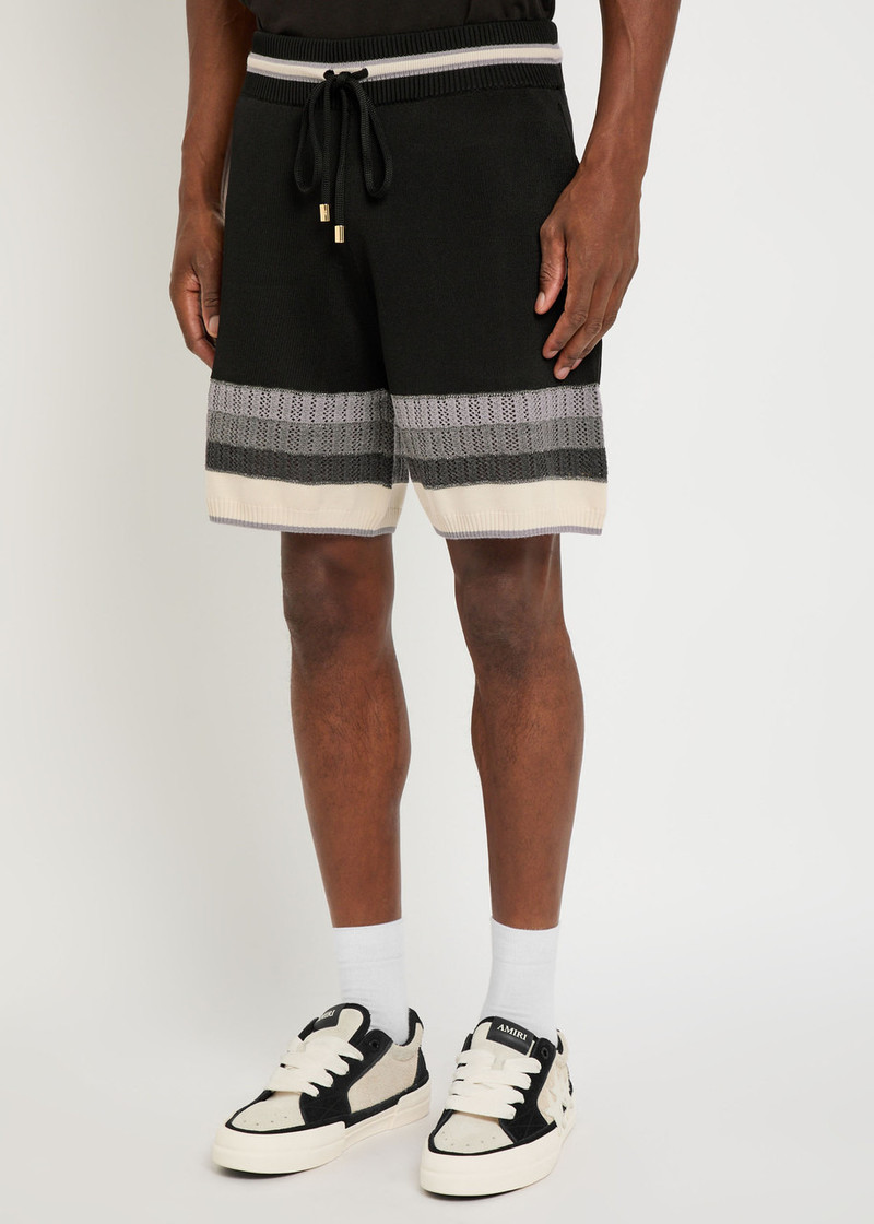 AMIRI Amiri Ma Striped Fine-knit Shorts outlook