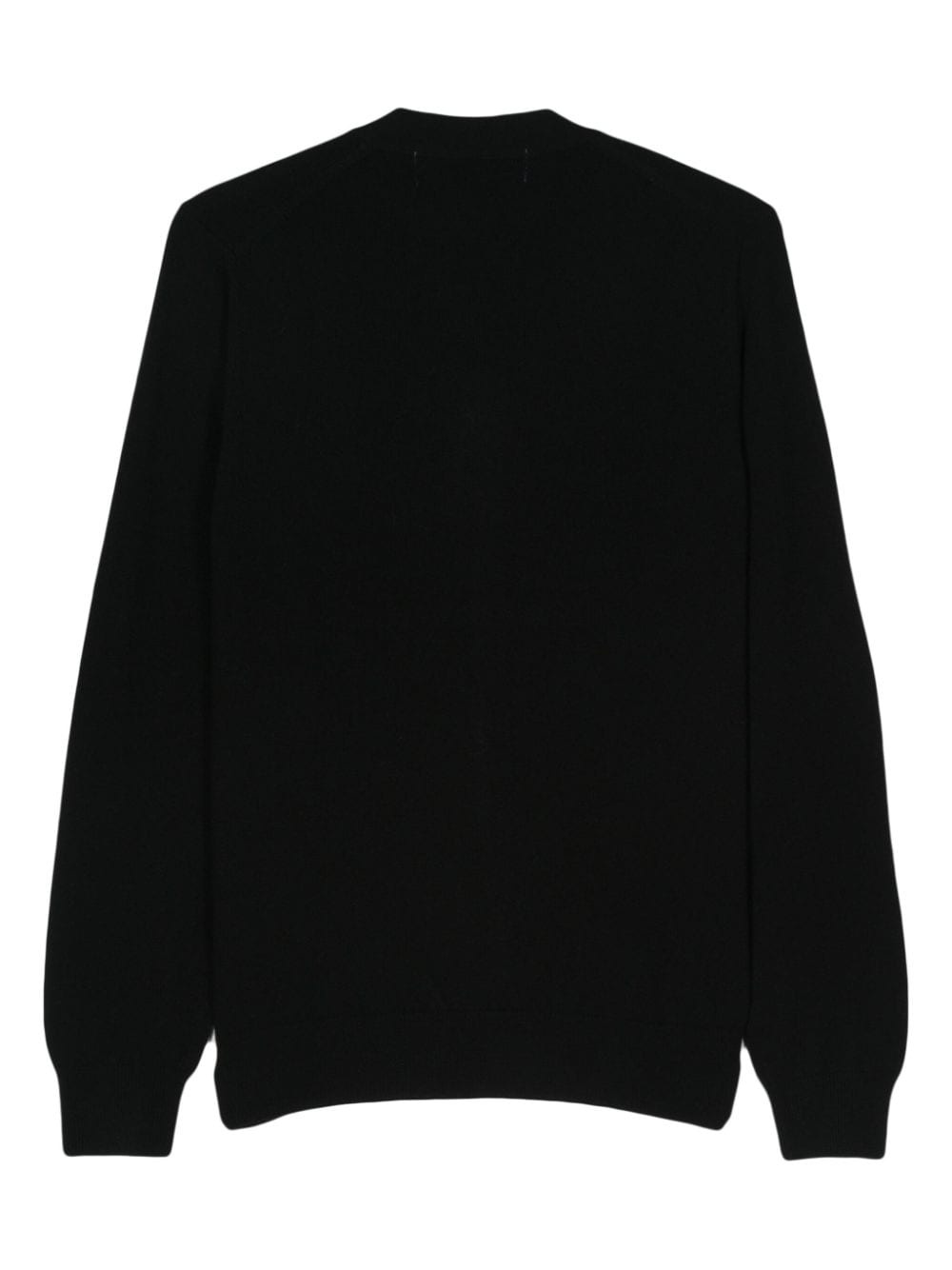 heart-patch wool cardigan - 2