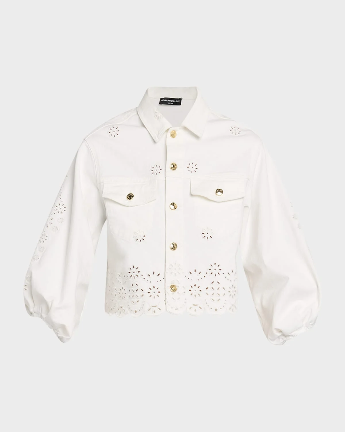 Lumere Embroidered Denim Jacket - 1