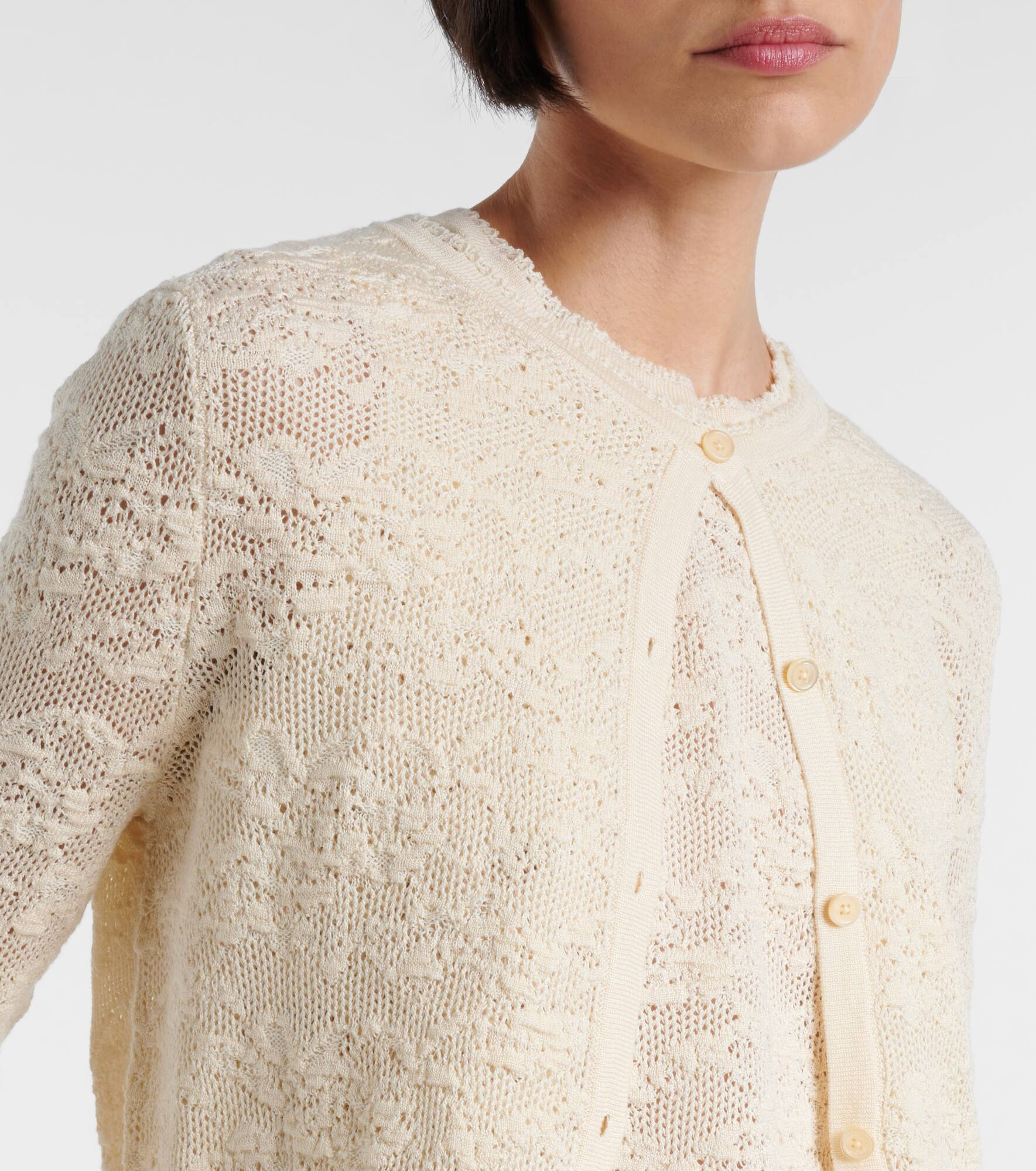 Set of cotton and silk tank top and cardigan - 5