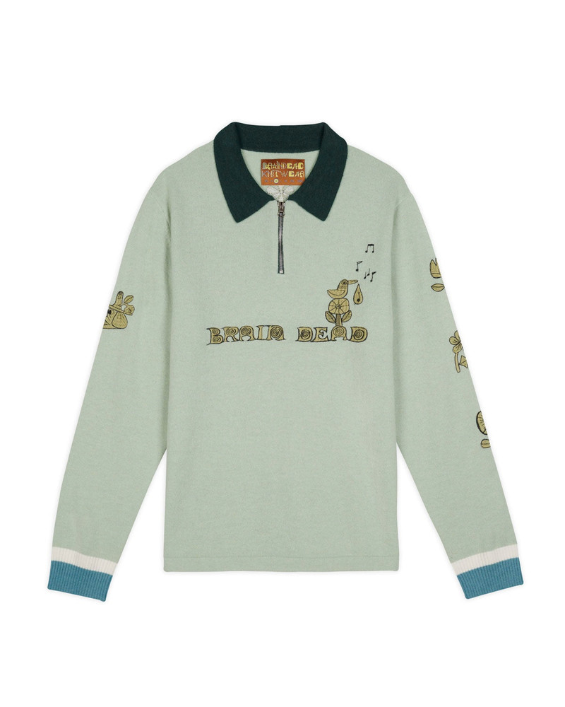 Lex Half Zip Sweater - Mint - 1