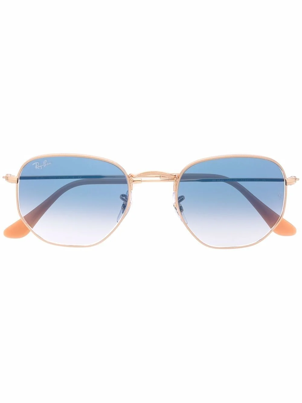 gradient-effect geometric-frame sunglasses - 1