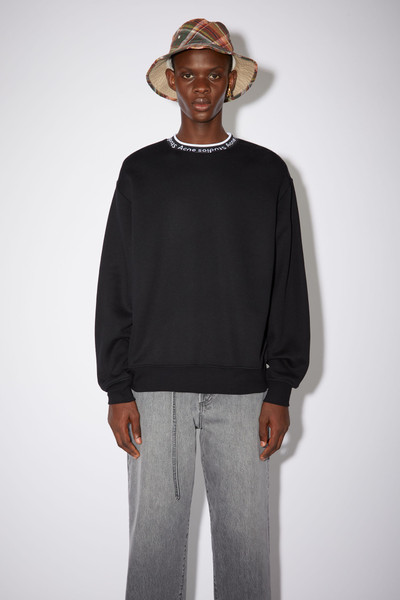 Acne Studios Logo rib sweatshirt - Black outlook