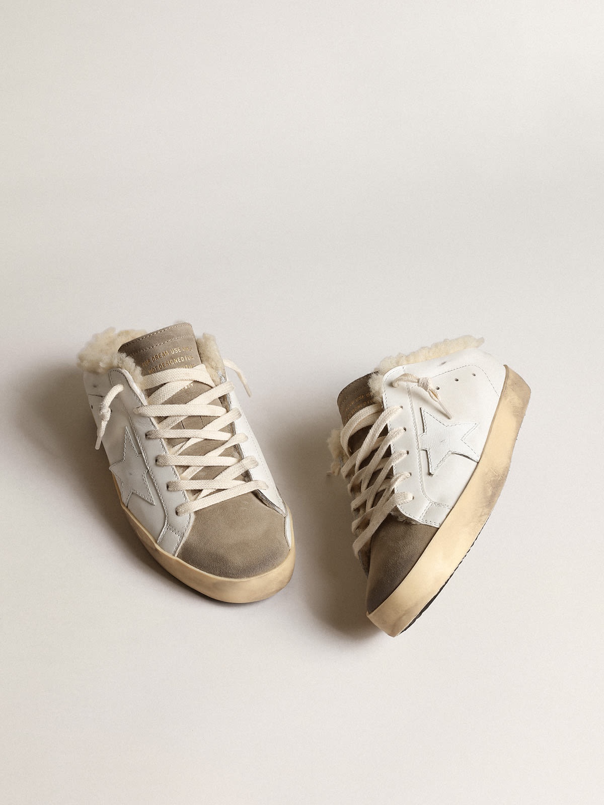 Super-Star Sabots with white leather star and shearling lining - 2