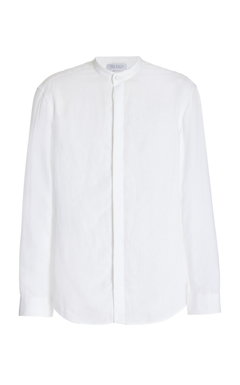Ollie Shirt in White Linen 1