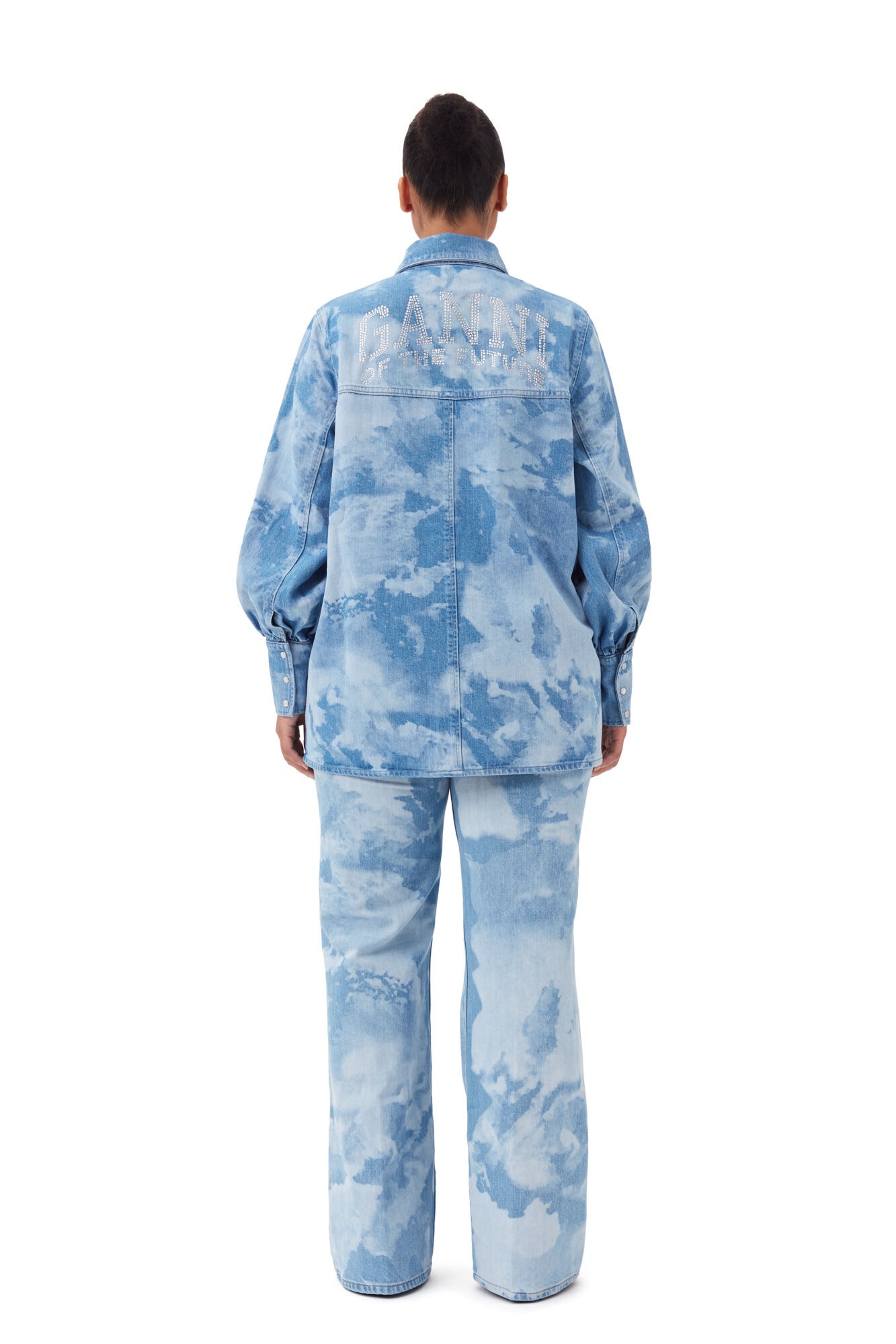 BLUE BLEACH DENIM SHIRT - 9
