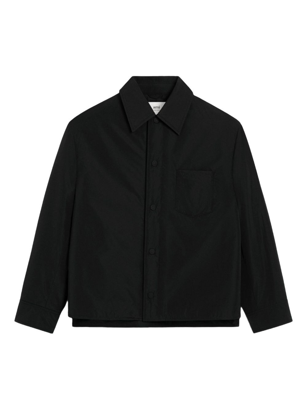 padded chest-pocket overshirt - 1
