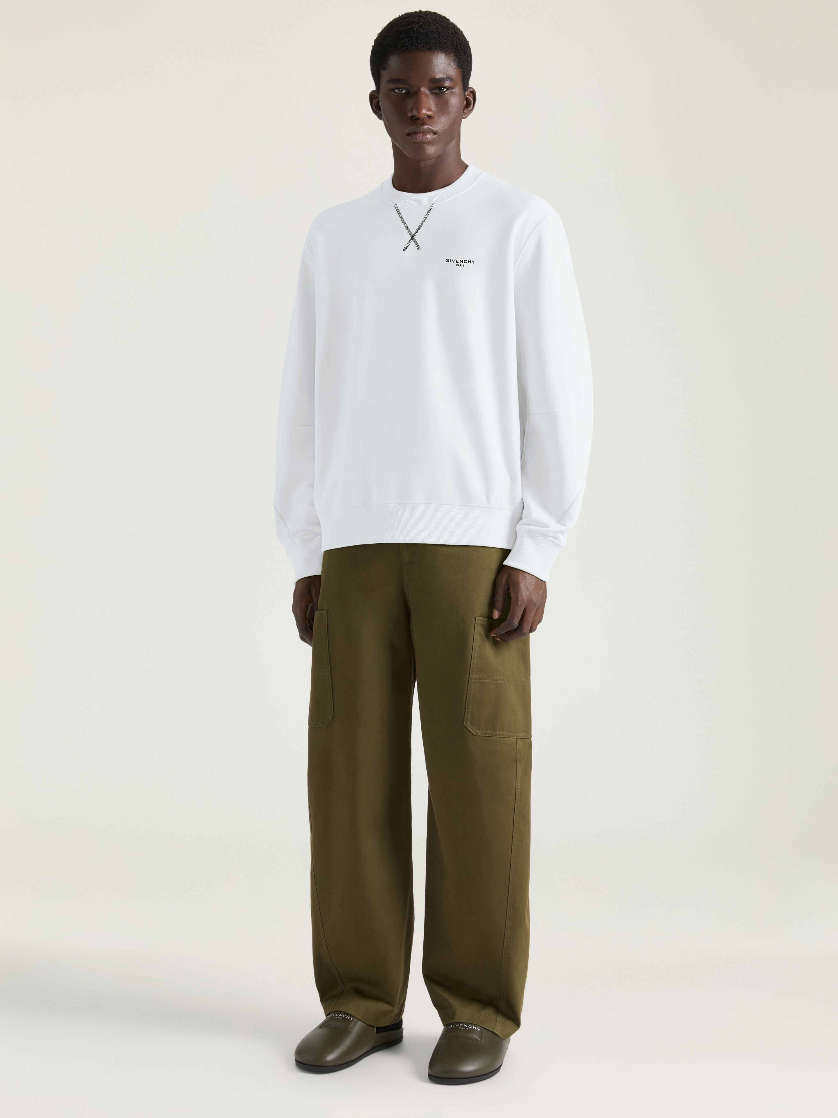 COUTURE SEAM SWEATSHIRT IN FLEECE WITH GIVENCHY PARIS - 2
