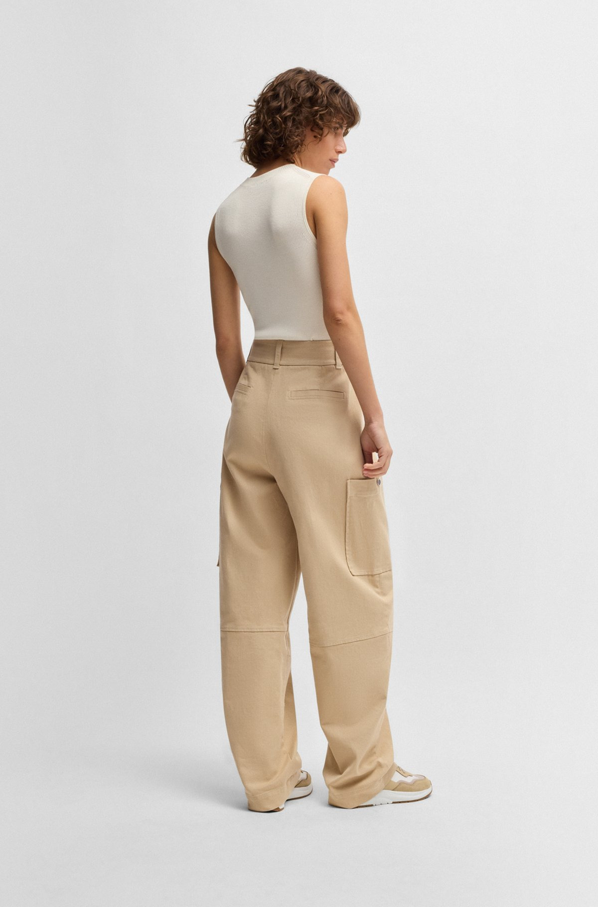 RELAXED-FIT TROUSERS IN STRETCH-COTTON TWILL - 4