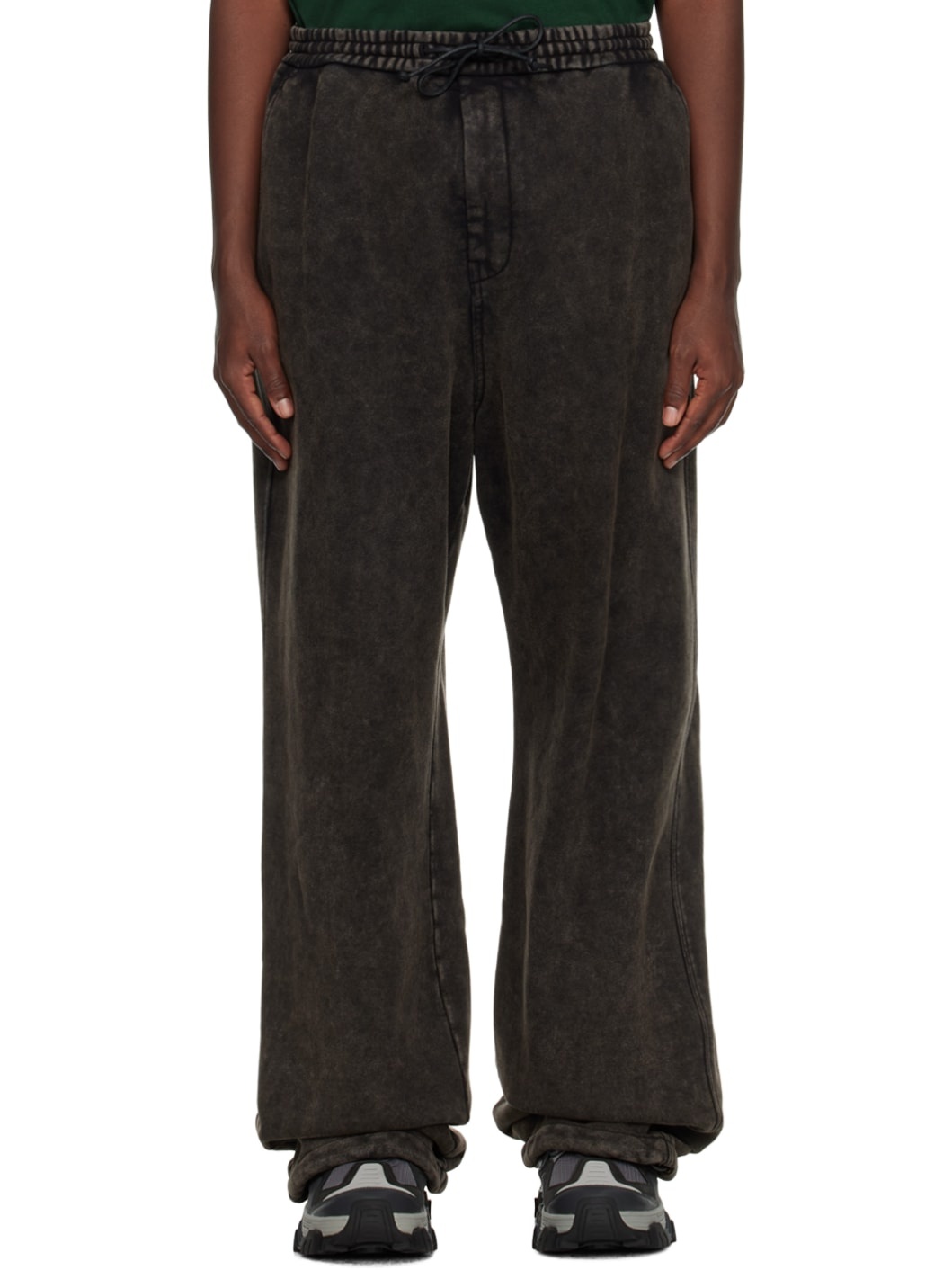 Brown Faded Sweatpants - 1