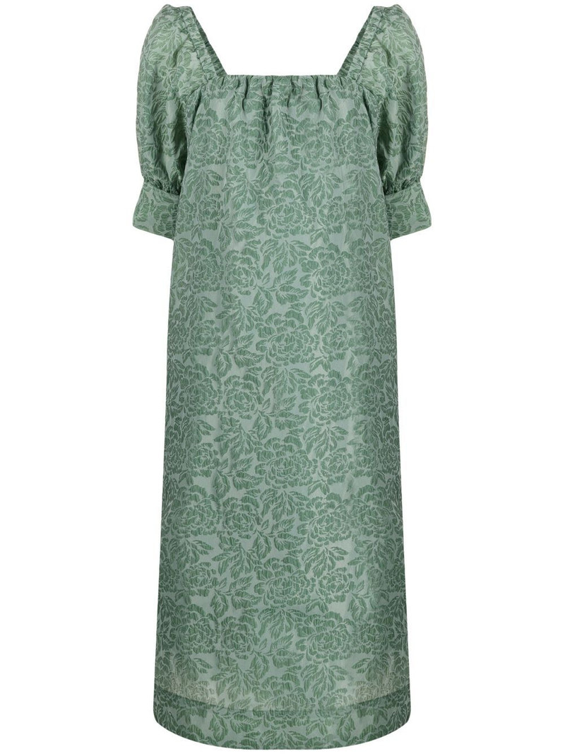 jacquard floral midi dress 1