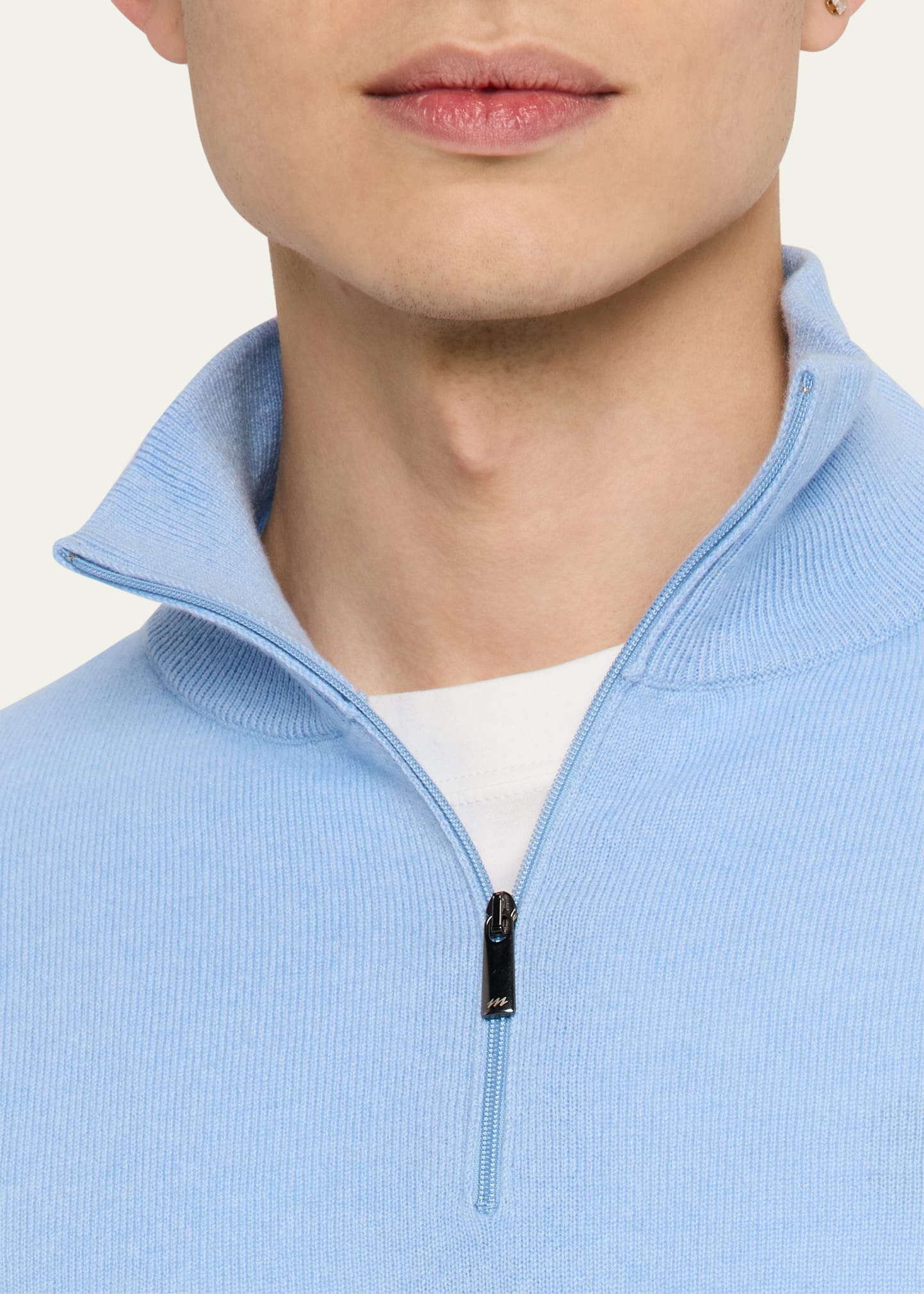 Men's Cashmere Half-Zip Sweater - 5