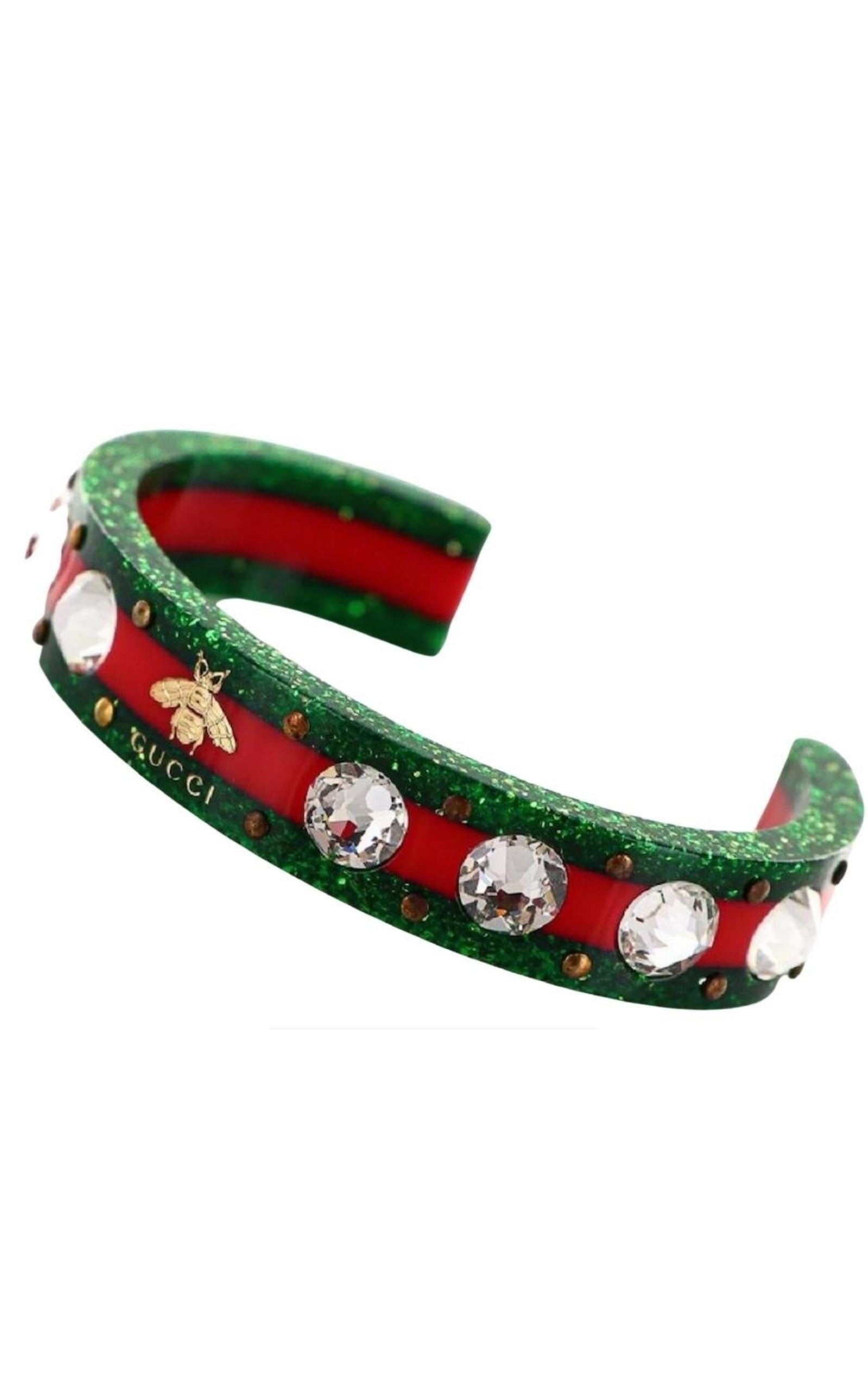 Vintage Web Cuff Bracelet With Crystals - 1