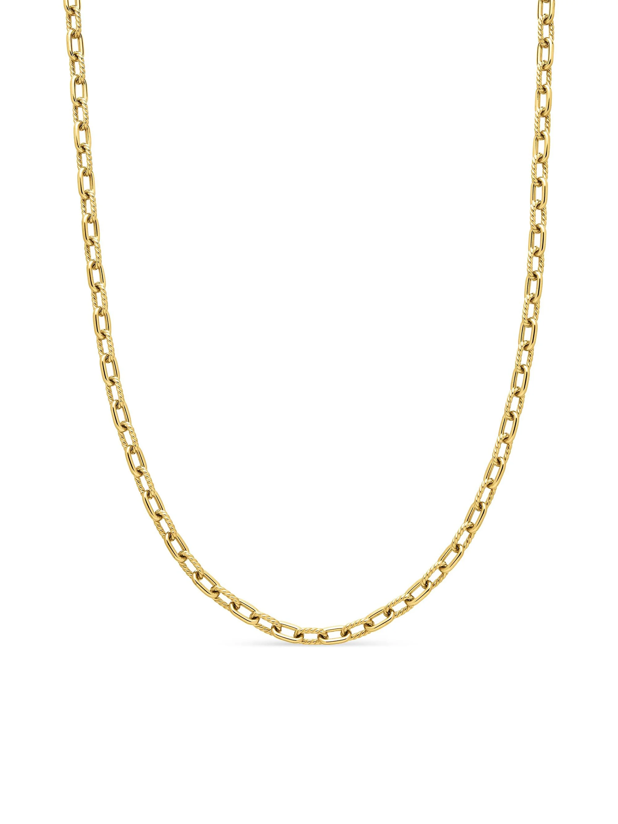 Men's DY Madison Chain Necklace In 18K Yellow Gold, 6mm - Gold - 1