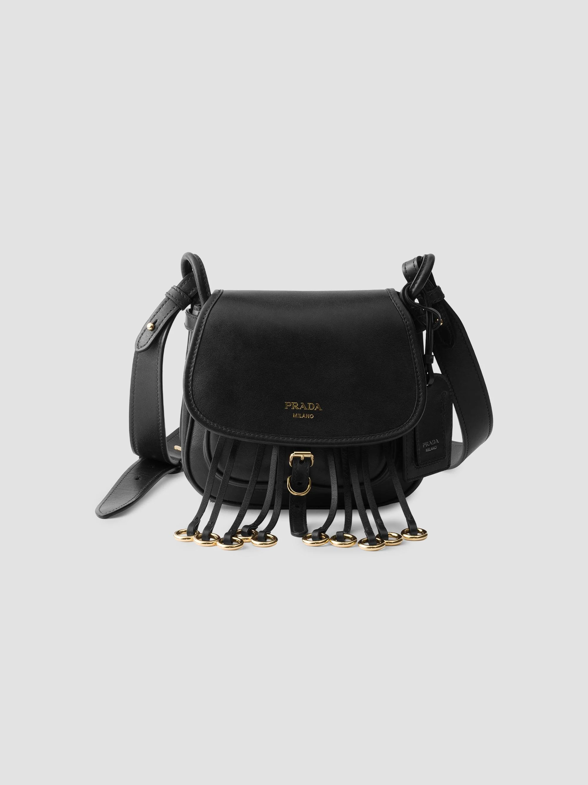 Women's Corsaire Aged Leather Mini Shoulder Bag - Black - 1