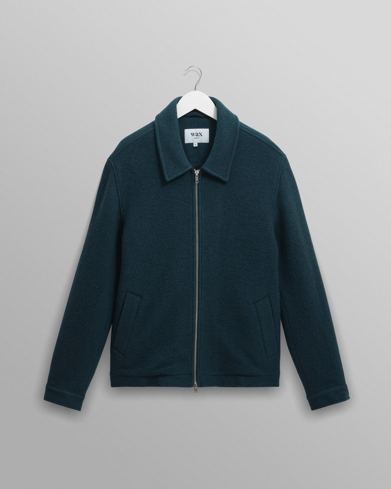 Eldon - Teal Boiled Wool Jacket 1