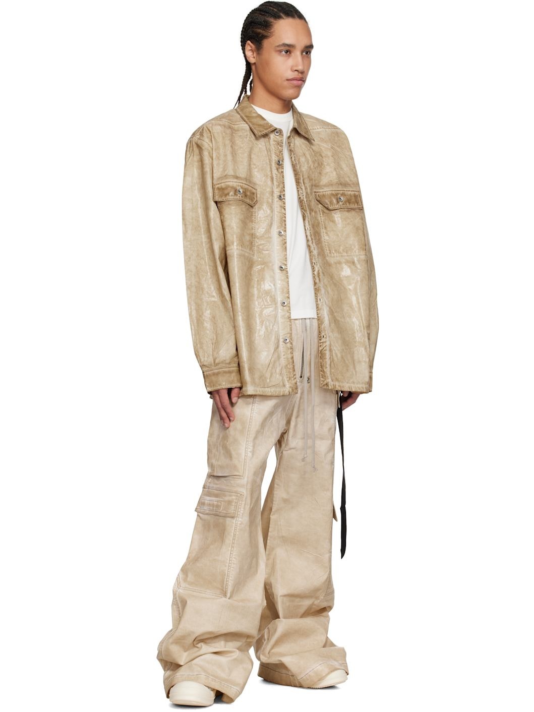 Beige Hollywood Jumbo Overshirt - 4