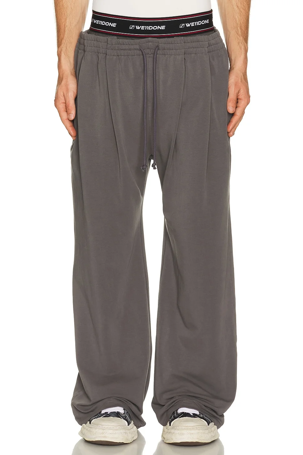 Layered Tucked Sweatpants - 1