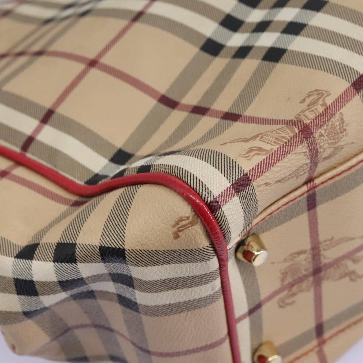 Burberry Nova Check Shoulder Bag Pvc Leather Beige - 9