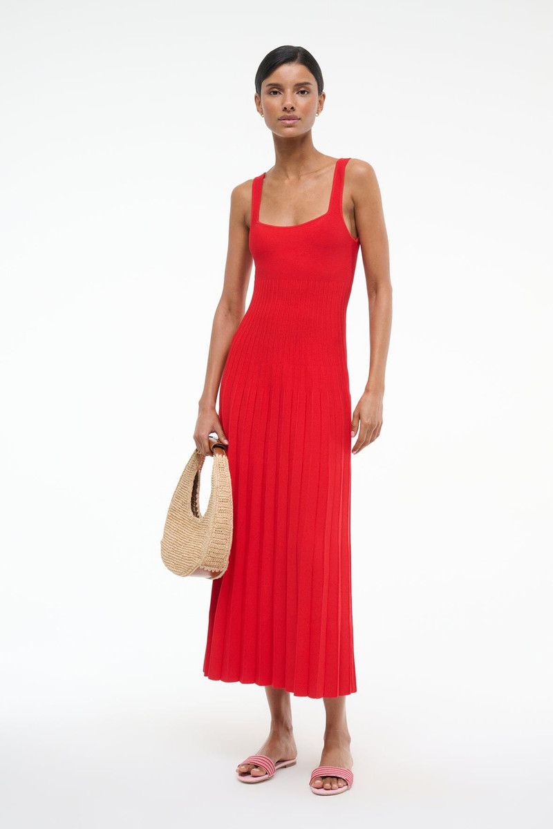 STAUD STAUD ELLISON DRESS RED ROSE outlook