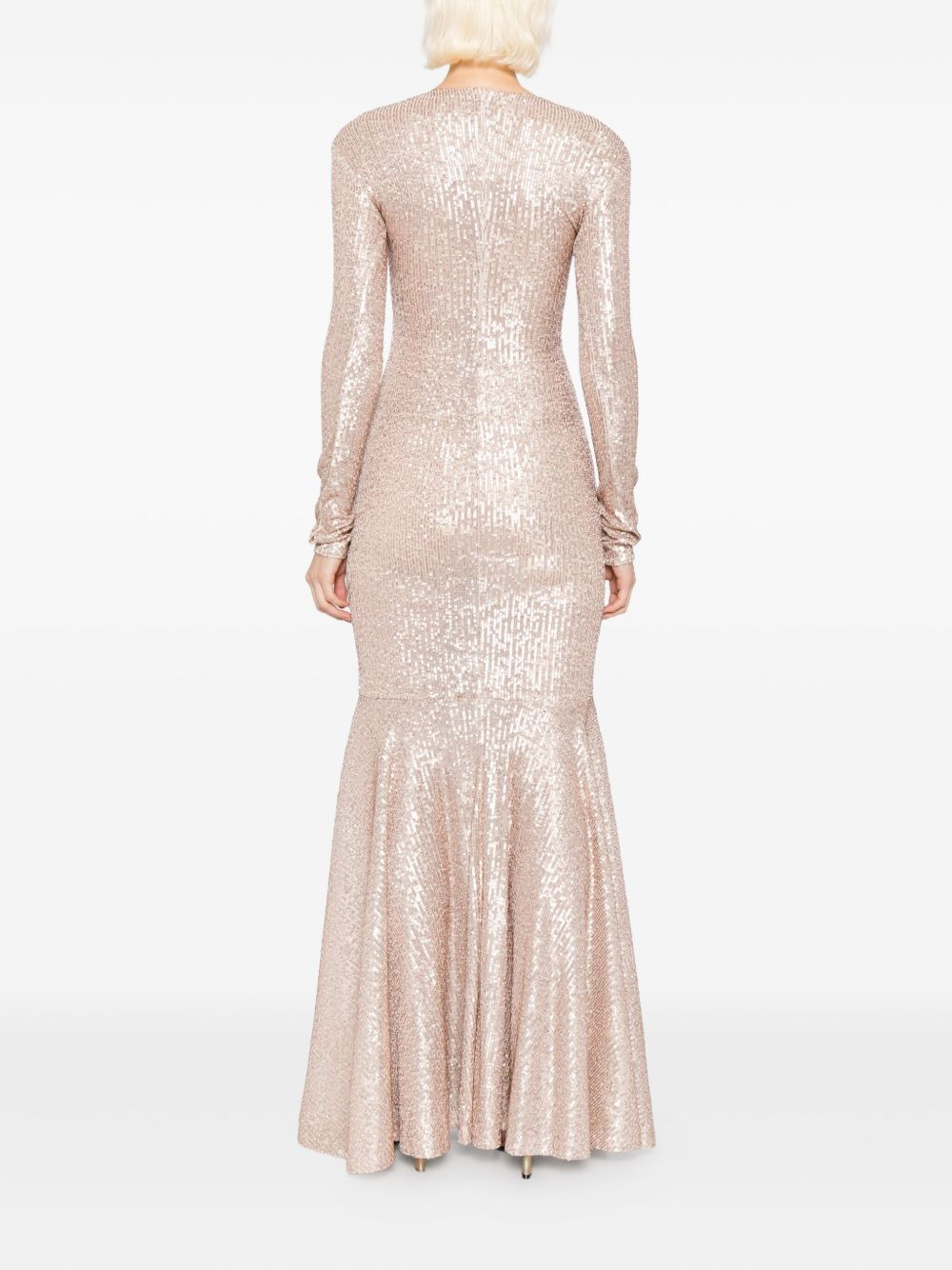 ruched fishtail gown - 4