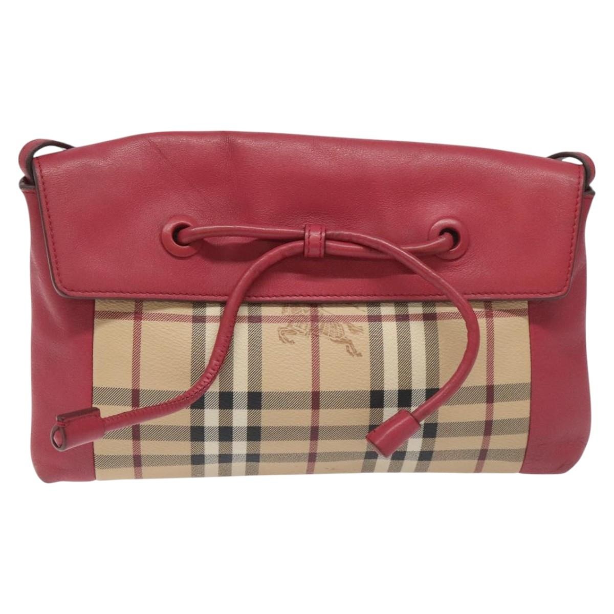 Burberry Nova Check Shoulder Bag Pvc Pink Beige - 2