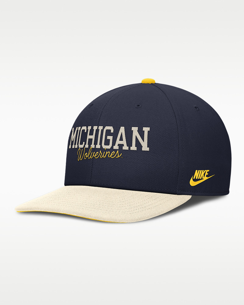 Michigan Legacy Script Men's Nike Dri-FIT College Adjustable Hat 1