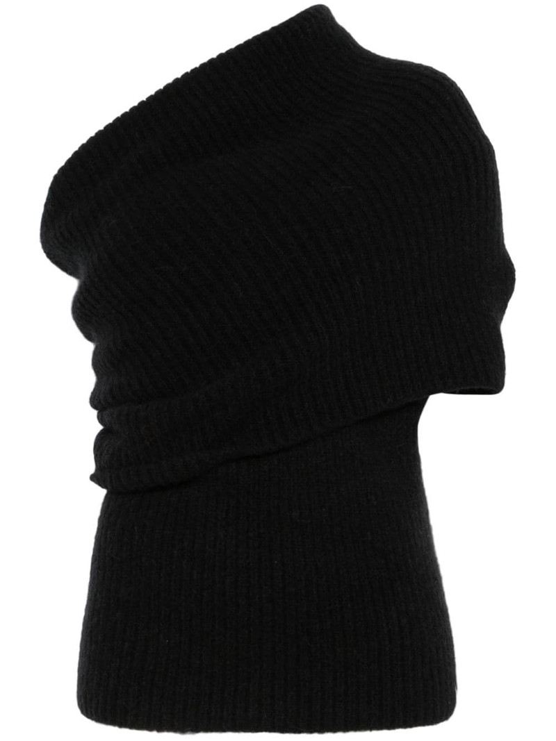 draped knitted top 1