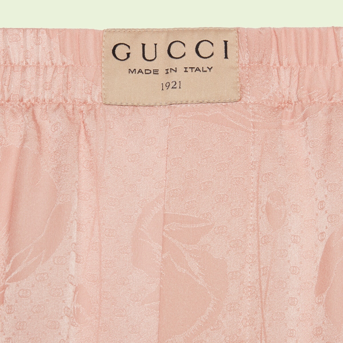 Poppies and Interlocking G silk shorts - 5