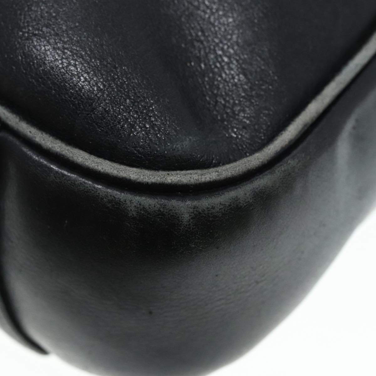 GUCCI Bamboo Hand Bag Leather Black Gold 001 1638 001 1638 - 16