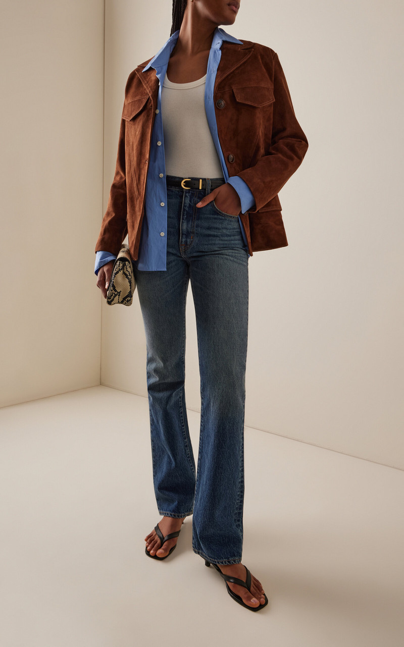 SLVRLAKE Jade Rigid High-Rise Slim Bootcut Jeans blue outlook