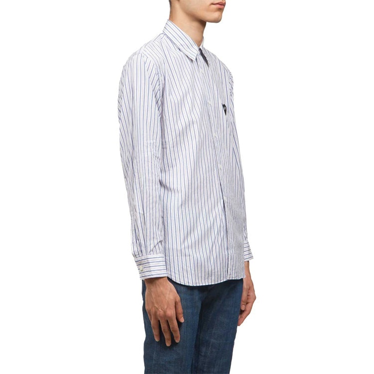 COMME des GARCONS PLAY Striped Shirt Black Emblem 'Blue' AZ-B006-051-1 - 5