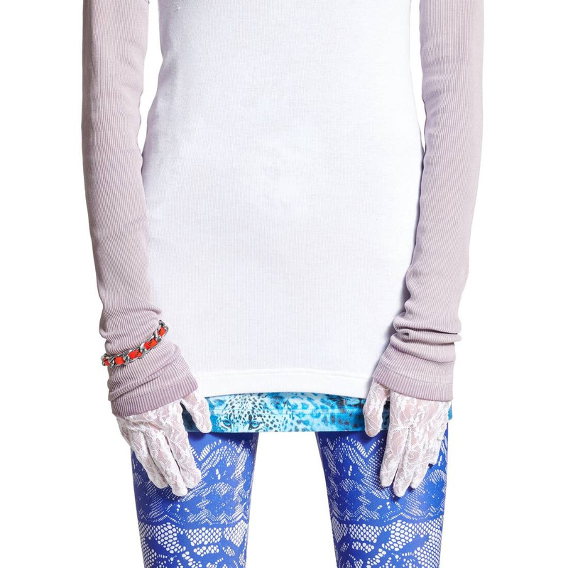 Malibu Gourmette Bracelet in Antique Silver/neon Orange 3