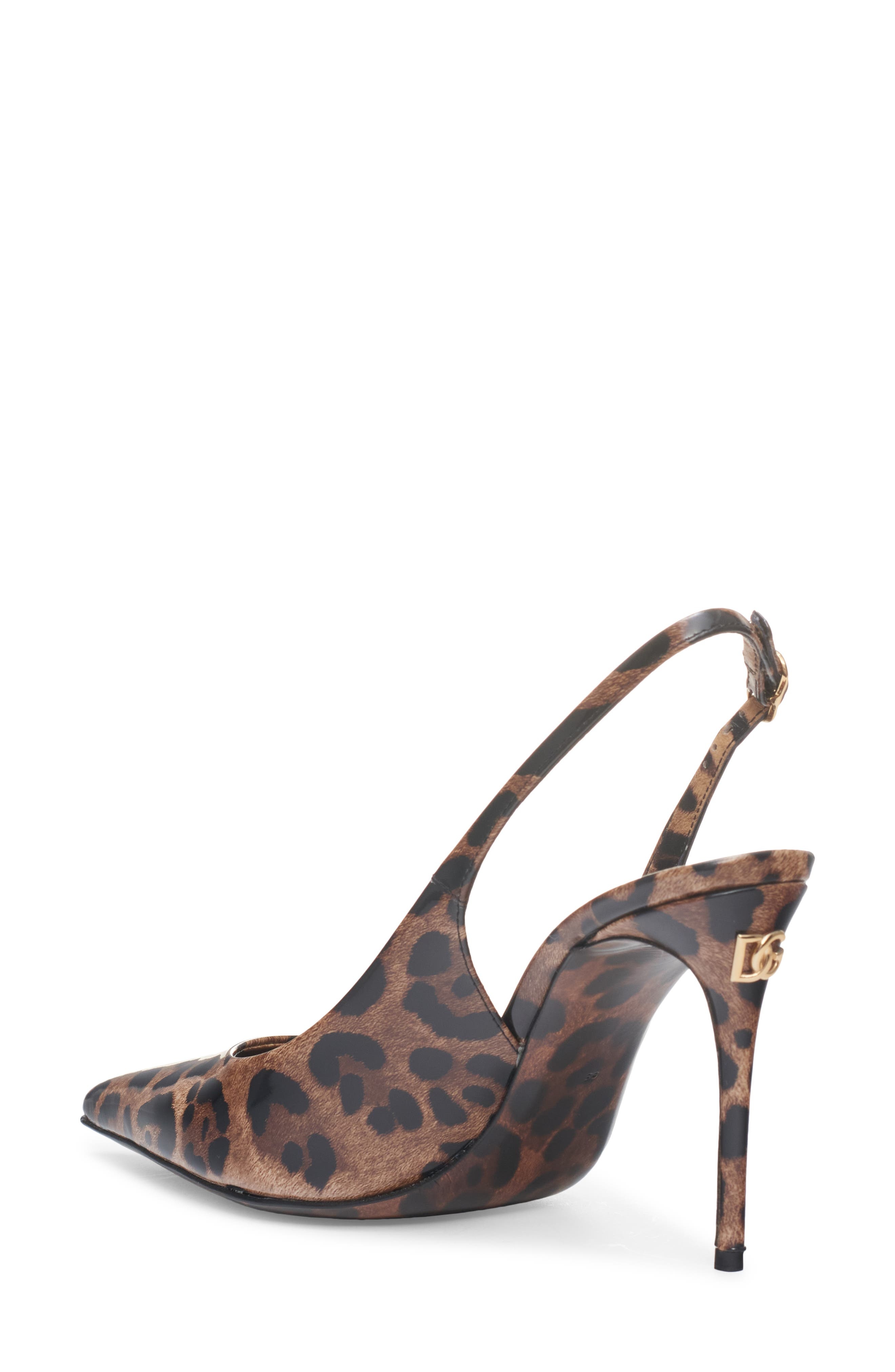 Leopard Print Pointed Toe Slingback Pump - 2