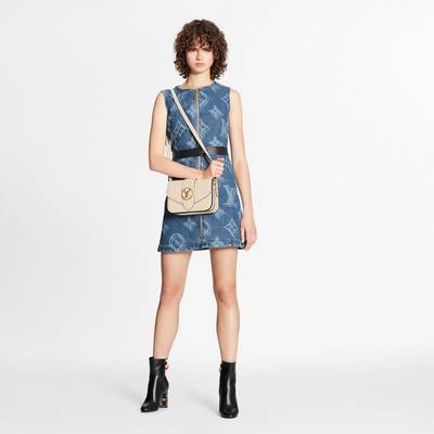 Louis Vuitton Blurry Giant Monogram Belted A-Line Denim Dress  outlook